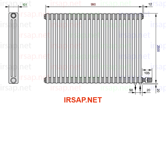 Радиатор IRSAP Tesi 32500/22 T26 CL 01